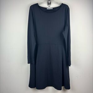 Athleta Classic Black Long Sleeve Dress fit and flare